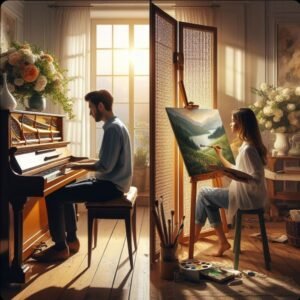 Brushes and Piano Keys: An Unexpected Duet